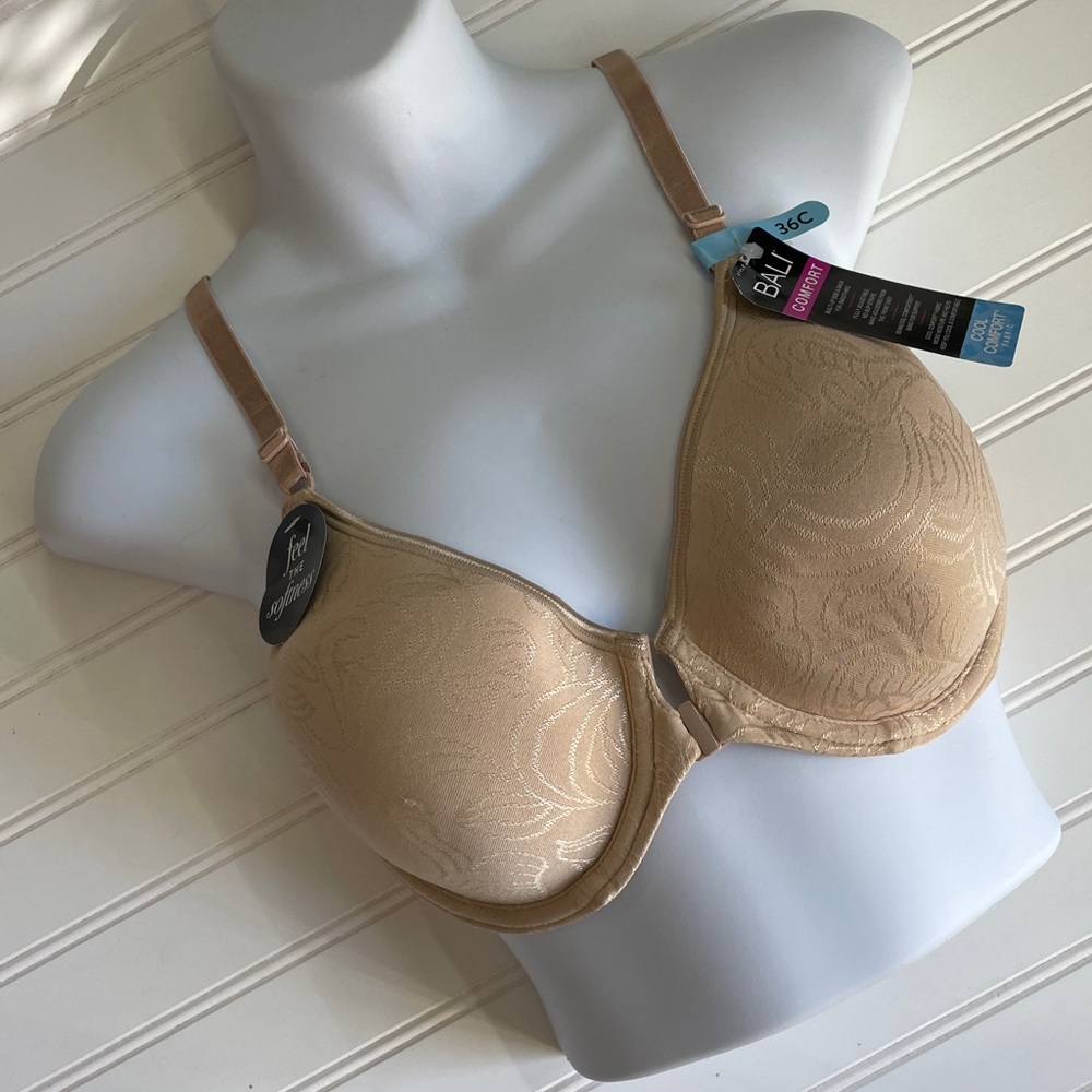 Bali Comfort Front Closure Nude T-shirt Bra-36C